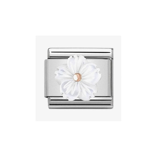 COMPOSABLE CLASSIC LINK FLOWER IN MOTHER OF PEARL CHARM
