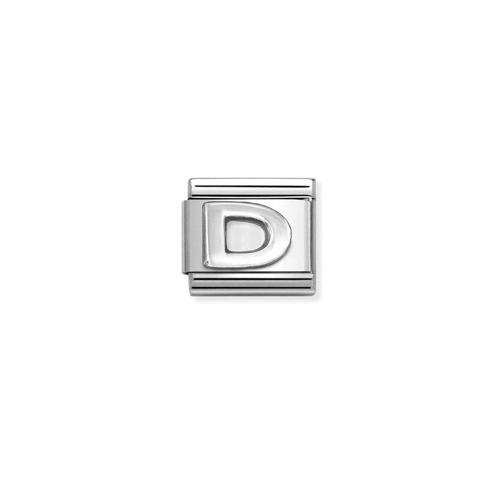 COMPOSABLE CLASSIC LINK, LETTER D, SILVER CHARM