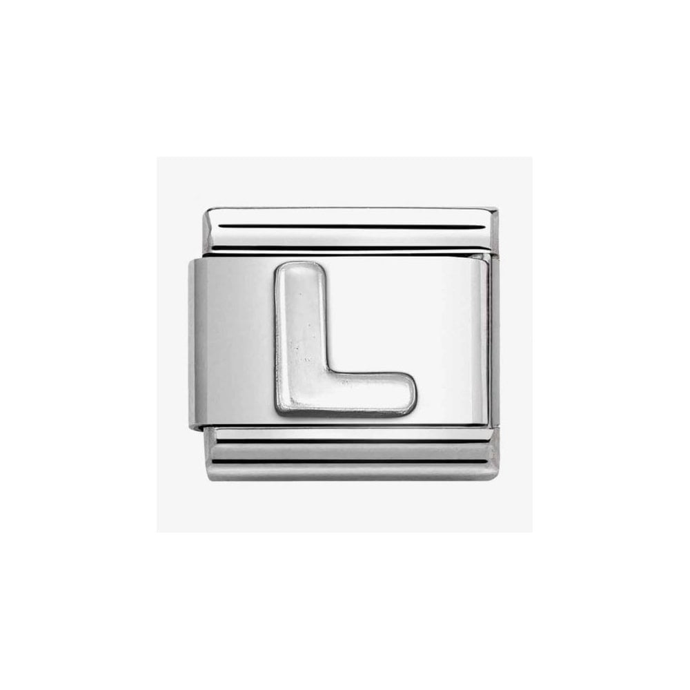 COMPOSABLE CLASSIC LINK, LETTER L, SILVER CHARM