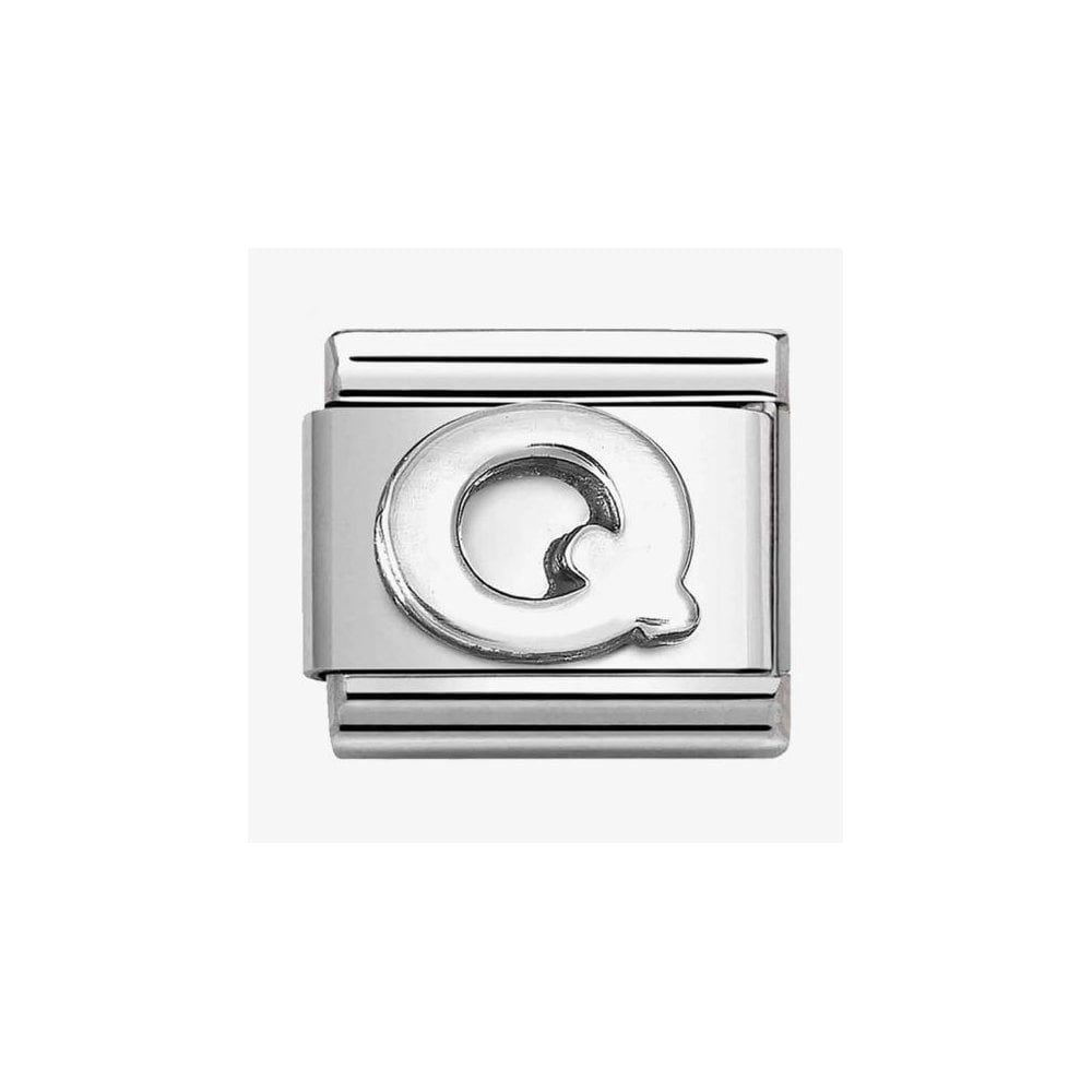 COMPOSABLE CLASSIC LINK, LETTER Q, SILVER CHARM
