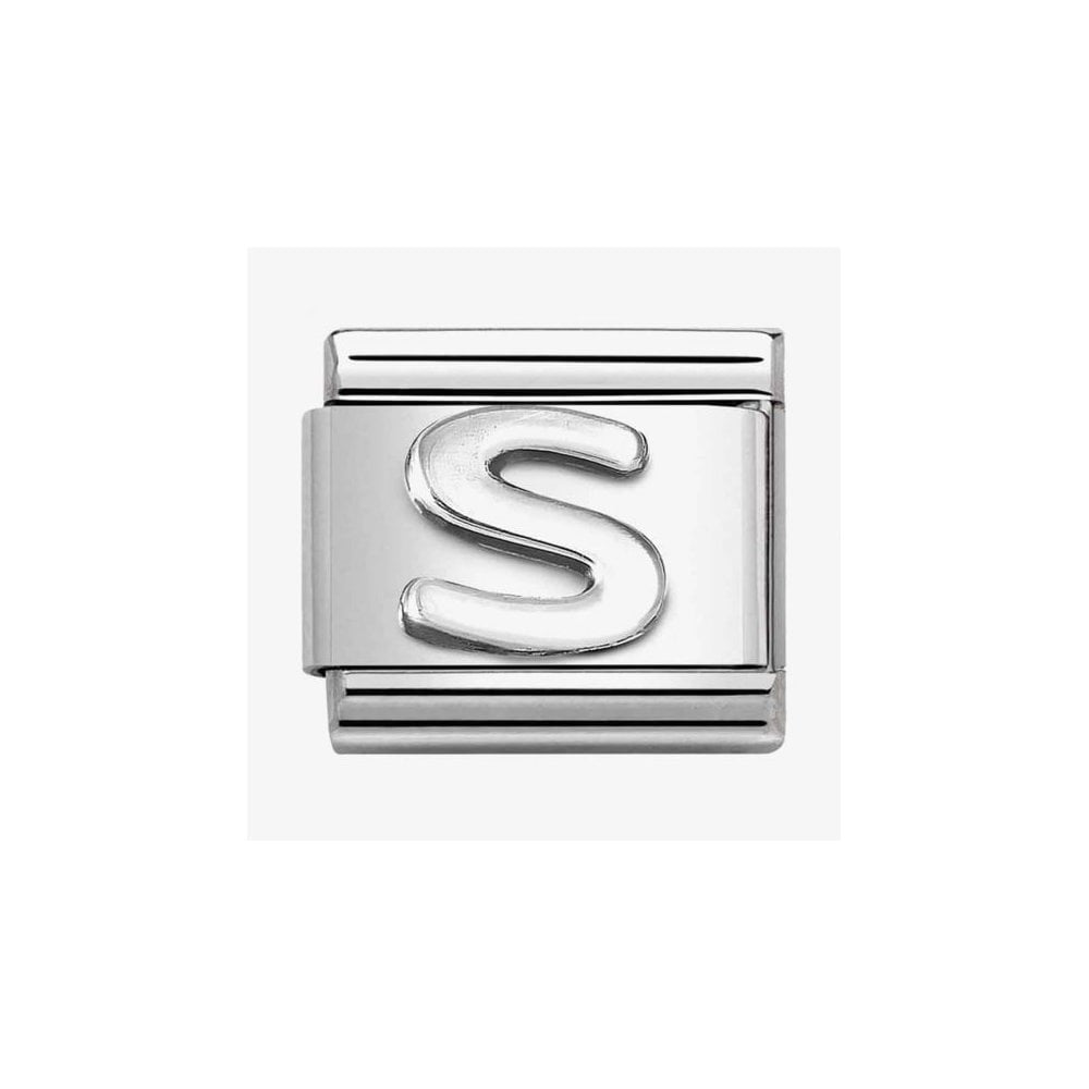 COMPOSABLE CLASSIC LINK, LETTER S, SILVER CHARM