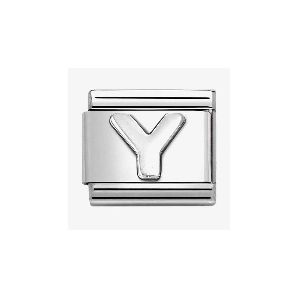 COMPOSABLE CLASSIC LINK, LETTER Y, SILVER CHARM