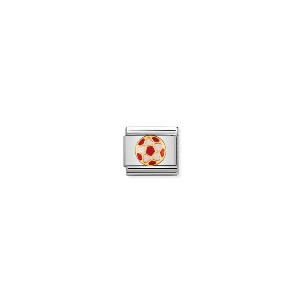 COMPOSABLE CLASSIC LINK RED BALL IN 18K GOLD & ENAMEL
