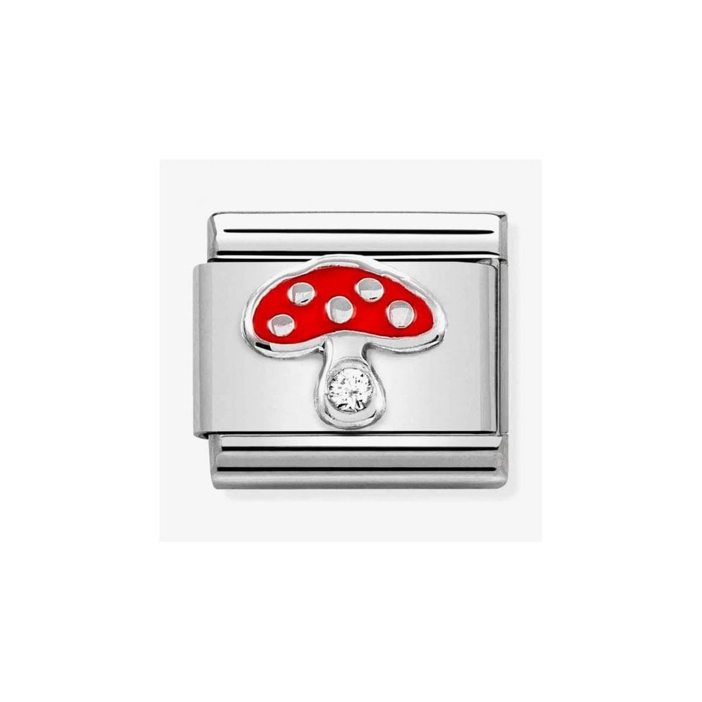 COMPOSABLE CLASSIC LINK, SILVER MUSHROOM, CZ CHARM
