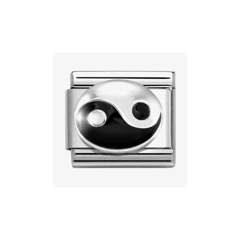 COMPOSABLE CLASSIC LINK, TAO, BLACK ENAMEL CHARM