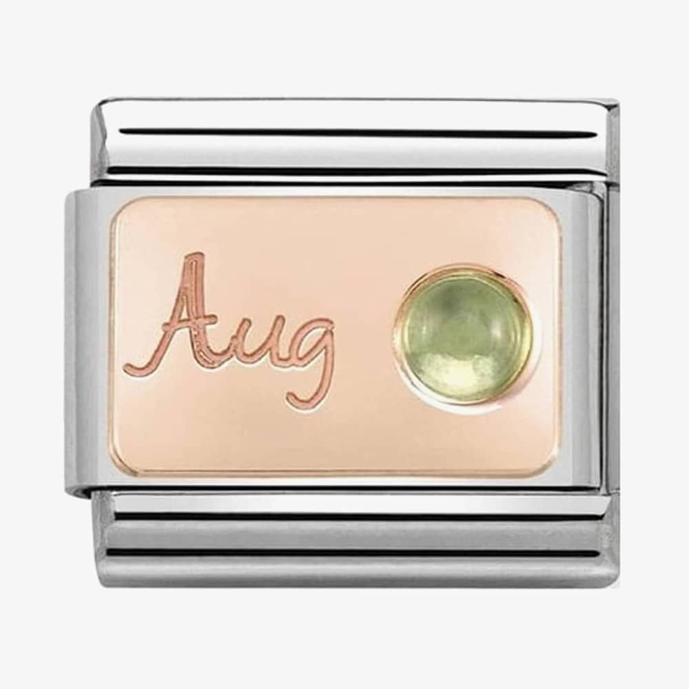COMPOSABLE CLASSIC ROSE GOLD AUGUST PERIDOT BIRTHSTONE CHARM