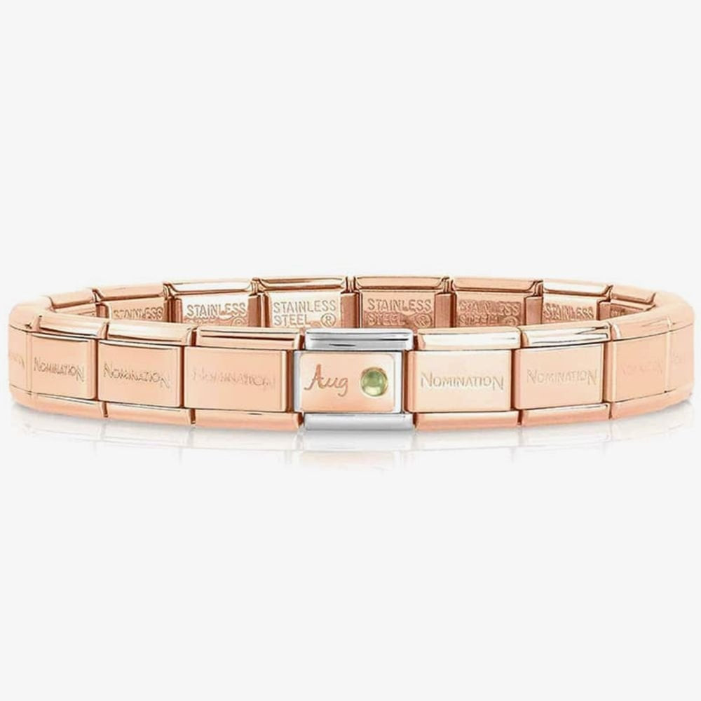 COMPOSABLE CLASSIC ROSE GOLD AUGUST PERIDOT BIRTHSTONE CHARM