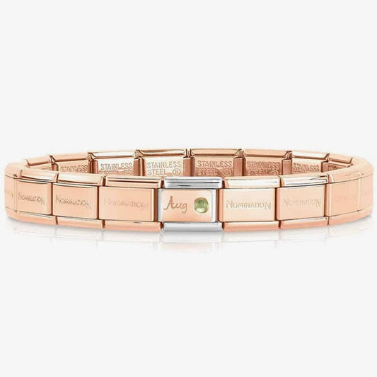 COMPOSABLE CLASSIC ROSE GOLD AUGUST PERIDOT BIRTHSTONE CHARM