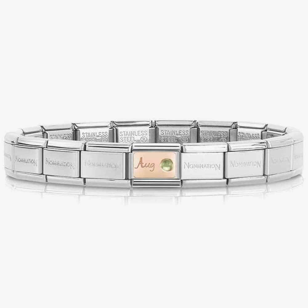COMPOSABLE CLASSIC ROSE GOLD AUGUST PERIDOT BIRTHSTONE CHARM