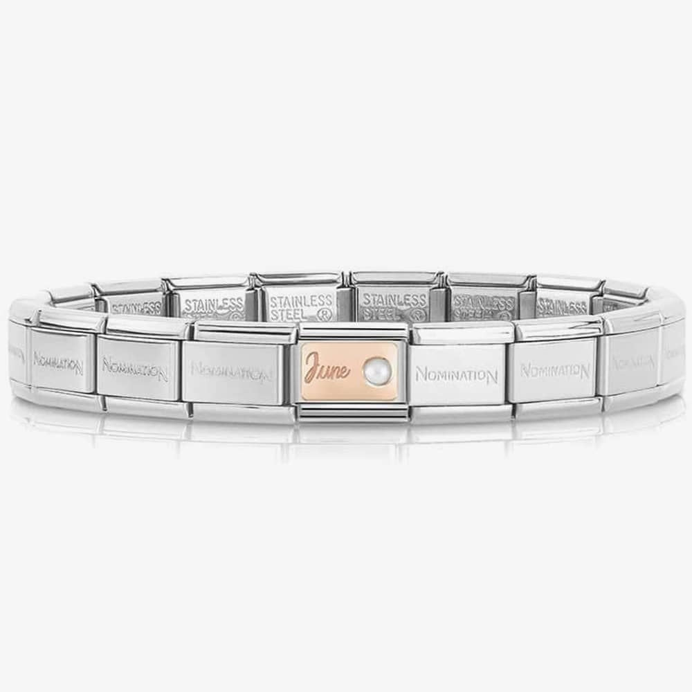 COMPOSABLE CLASSIC ROSE GOLD JUNE WHITE PEARL BIRTHSTONE CHARM