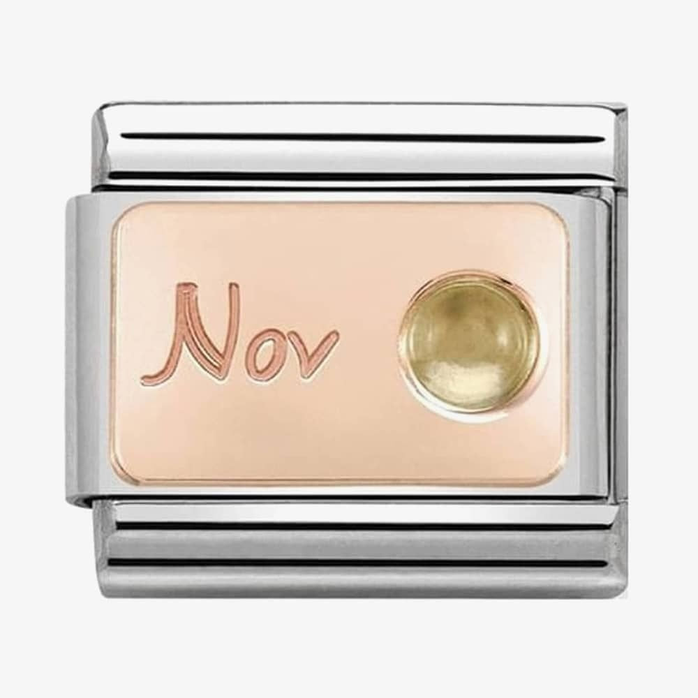 COMPOSABLE CLASSIS ROSE GOLD NOVEMBER CITRINE BIRTHSTONE CHARM