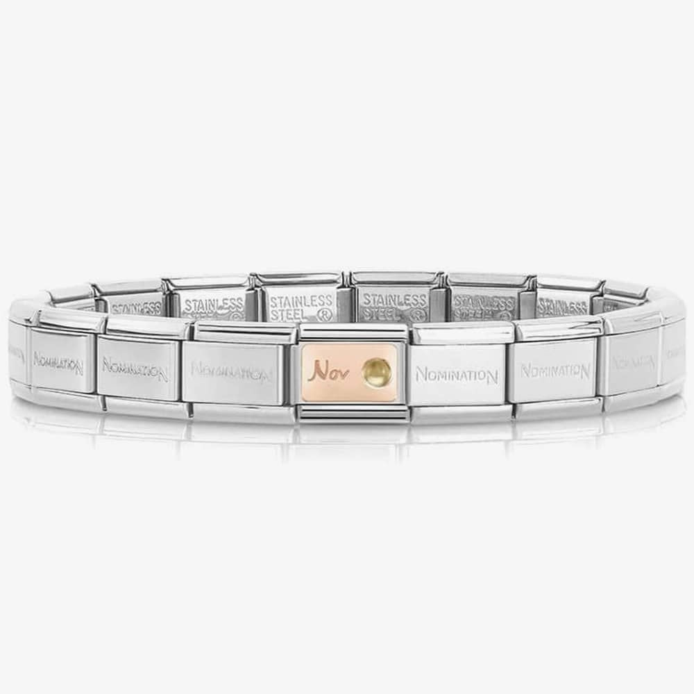 COMPOSABLE CLASSIS ROSE GOLD NOVEMBER CITRINE BIRTHSTONE CHARM