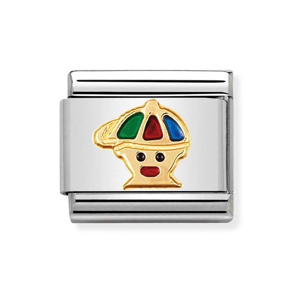 COMPOSABLE Clasic BABY BOY CHARM in stainless steel with enamel and 18k gold