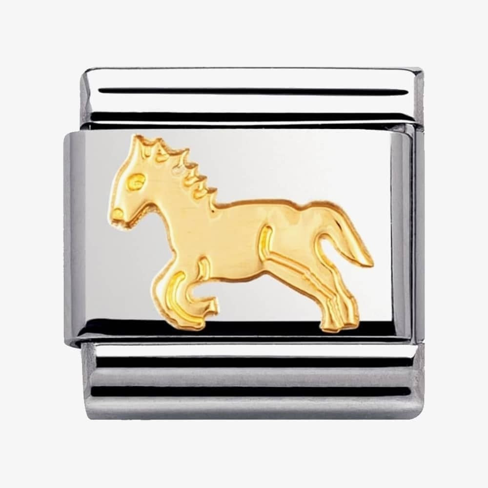 COMPOSABLE Classic HORSE in stainless steel with 18k gold