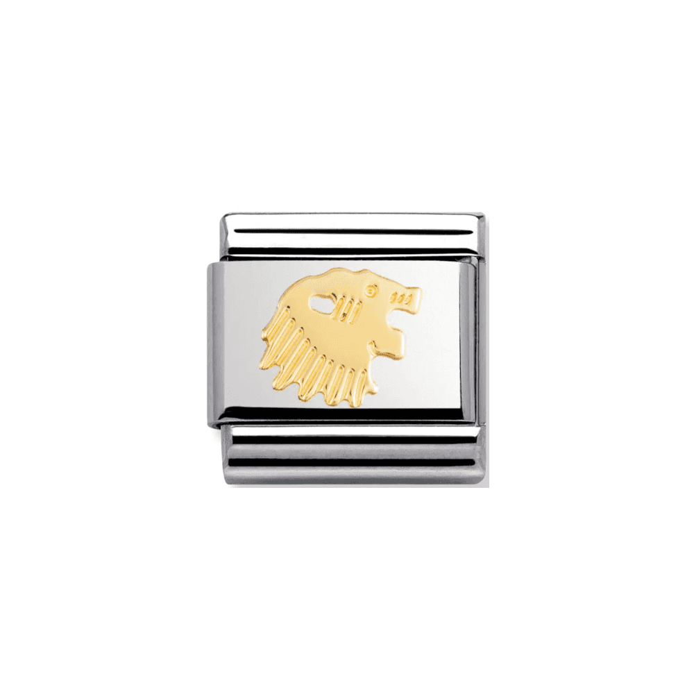 COMPOSABLE Classic LEO ZODIAC charm in stainless steel with 18k gold