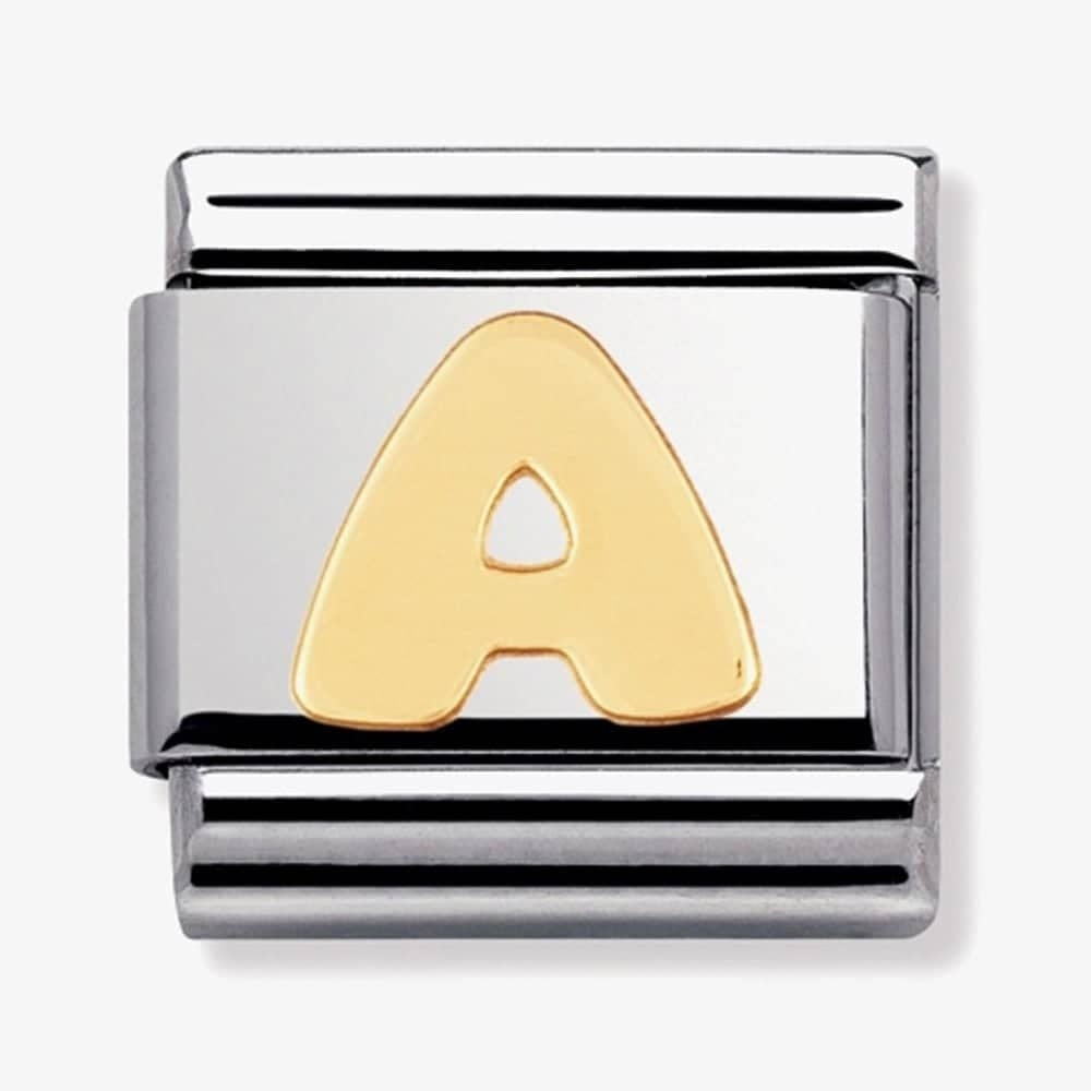 COMPOSABLE Classic LETTER A in stainless steel with 18k gold