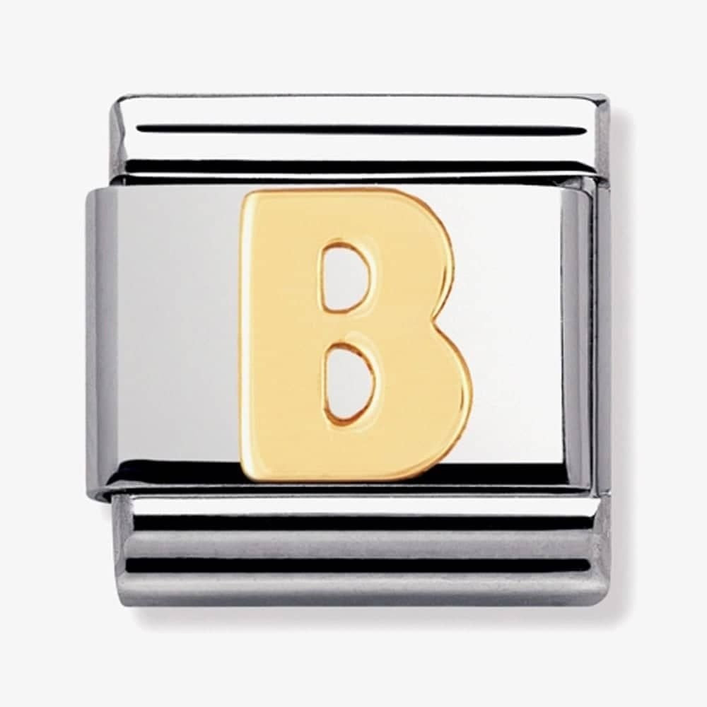 COMPOSABLE Classic LETTER B in stainless steel with 18k gold