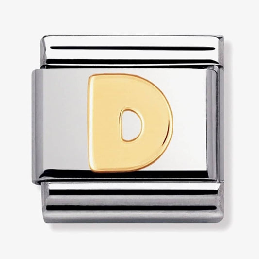 COMPOSABLE Classic LETTER D in stainless steel with 18k gold