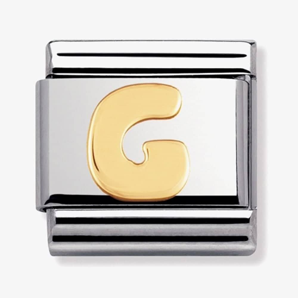COMPOSABLE Classic LETTER G in stainless steel with 18k gold