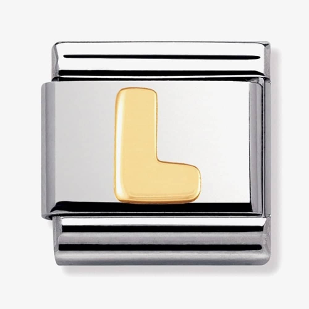 COMPOSABLE Classic LETTER L in stainless steel with 18k gold