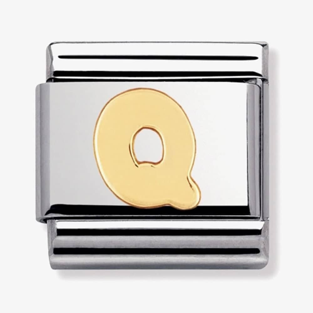 COMPOSABLE Classic LETTER Q in stainless steel with 18k gold