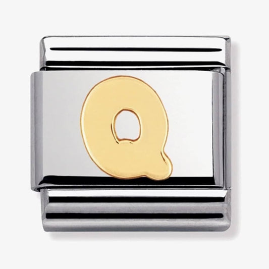 COMPOSABLE Classic LETTER Q in stainless steel with 18k gold