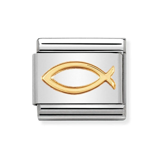 COMPOSABLE Classic RELIGIOUS ICHTHYS in stainless steel and 18k gold