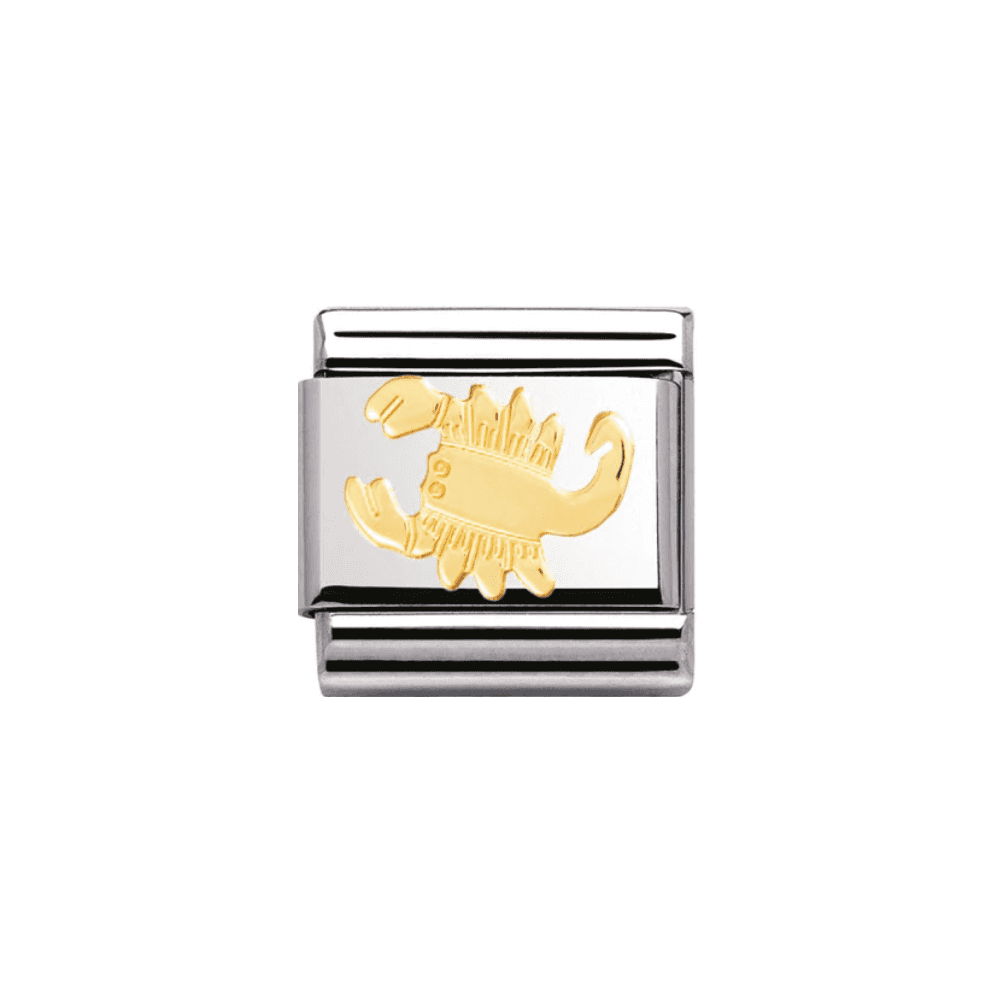 COMPOSABLE Classic SCORPIO ZODIAC charm in stainless steel with 18k gold