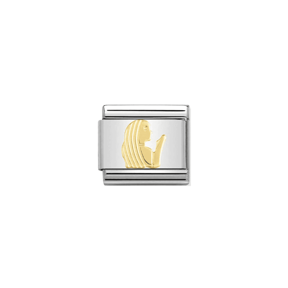 COMPOSABLE Classic VIRGO ZODIAC charm in stainless steel with 18k gold