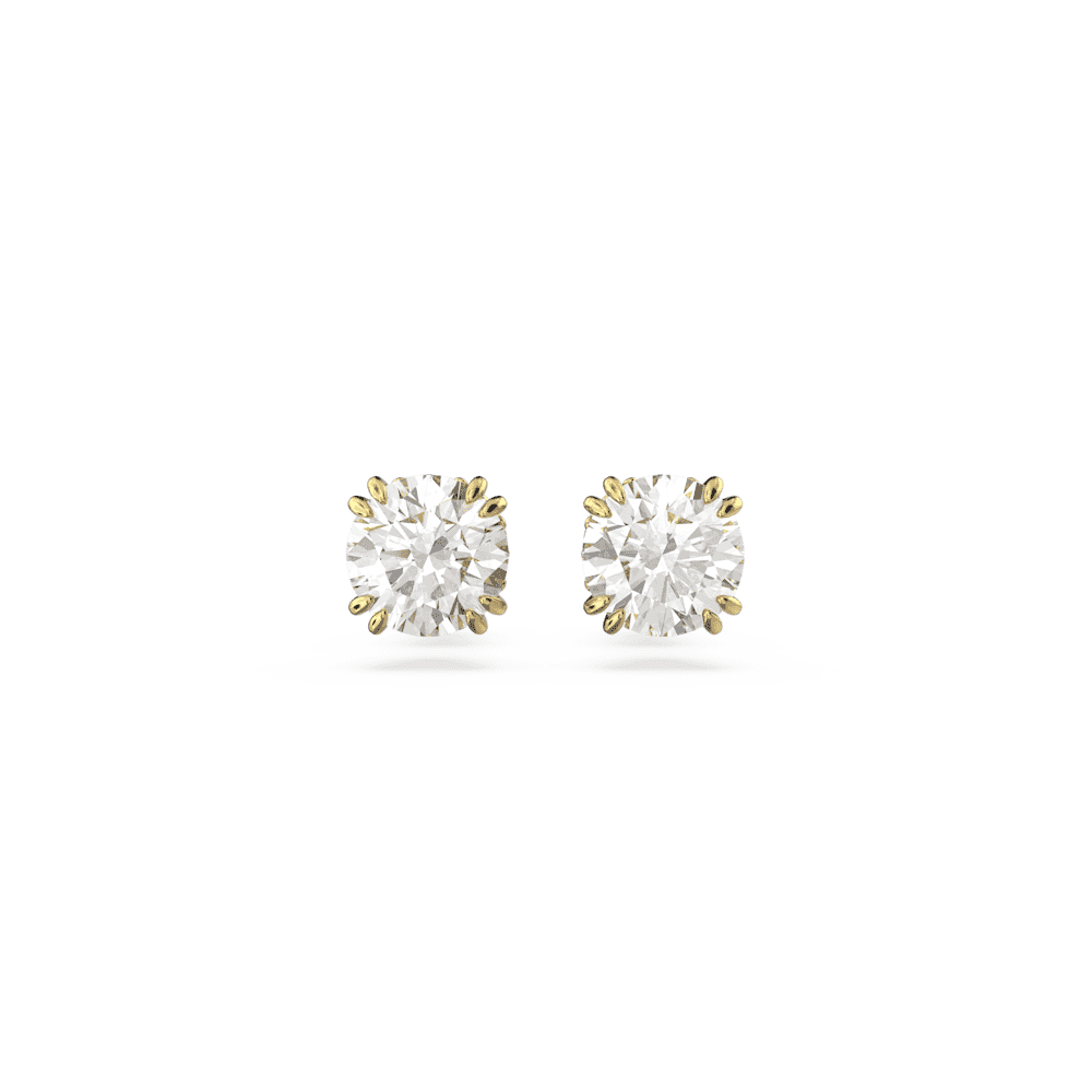 CONSTELLA GOLD CLAW SET CLEAR CRYSTAL STUD EARRINGS