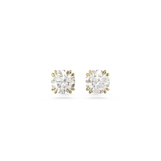 CONSTELLA GOLD CLAW SET CLEAR CRYSTAL STUD EARRINGS