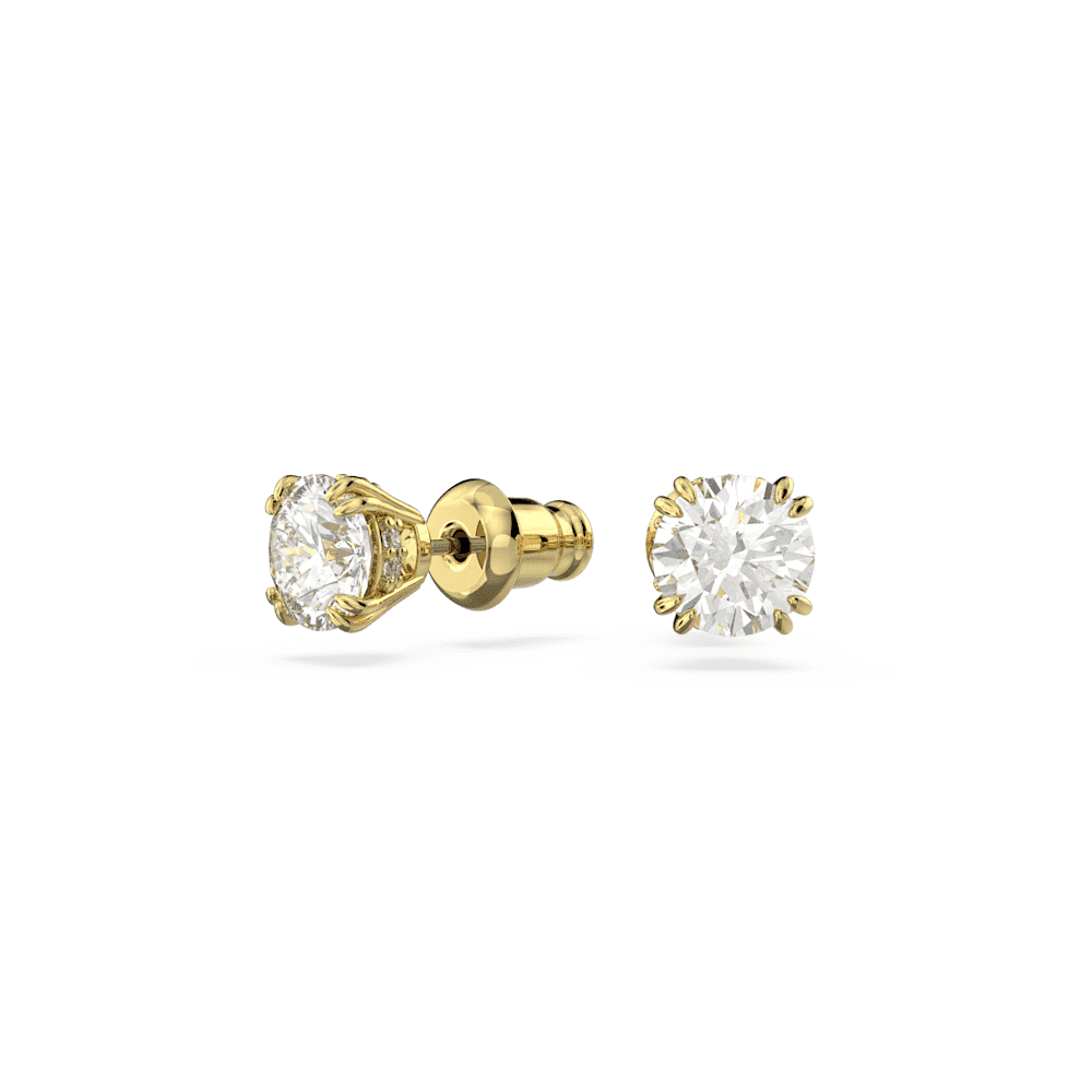 CONSTELLA GOLD CLAW SET CLEAR CRYSTAL STUD EARRINGS