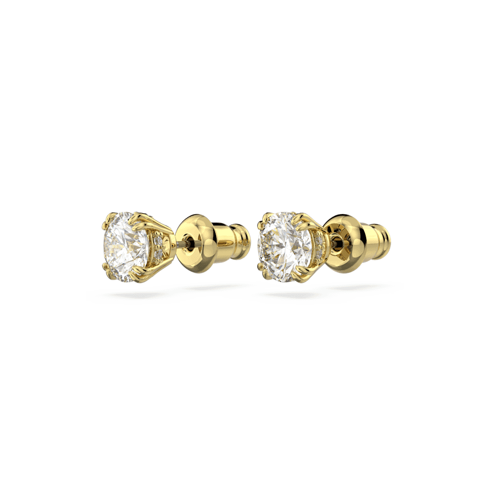 CONSTELLA GOLD CLAW SET CLEAR CRYSTAL STUD EARRINGS