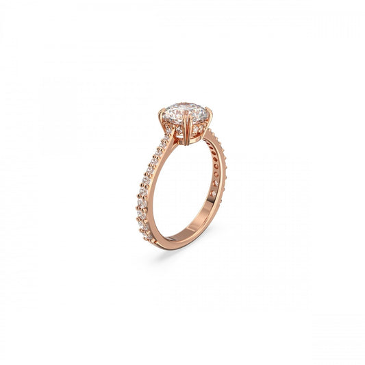 CONSTELLA PRINCESS CUT PAVÉ ROSE GOLD TONE COCKTAIL RING 