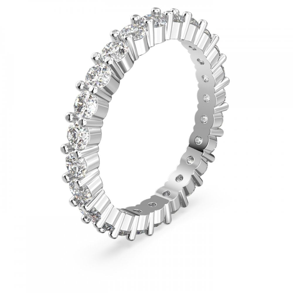CONSTELLA PRINCESS CUT WHITE RHODIUM FINISHED RING SET