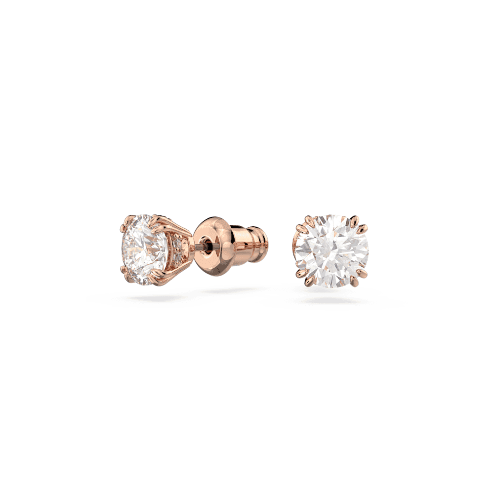 CONSTELLA ROSE GOLD CLAW SET STUD EARRINGS WITH CLEAR CRYSTAL