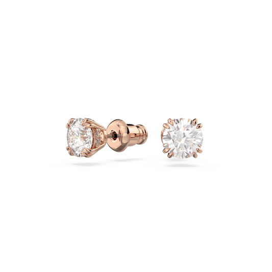 CONSTELLA ROSE GOLD CLAW SET STUD EARRINGS WITH CLEAR CRYSTAL