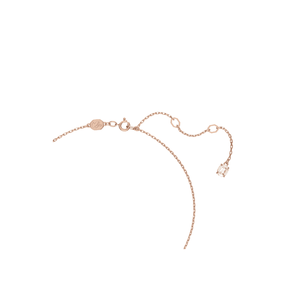 CONSTELLA ROSE GOLD SOLITARE CLUSTER NECKLACE WITH CLEAR CRYSTALS