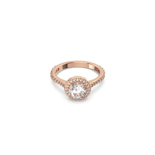 CONSTELLA ROUND CUT WHITE ROSE GOLD COCKTAIL RING