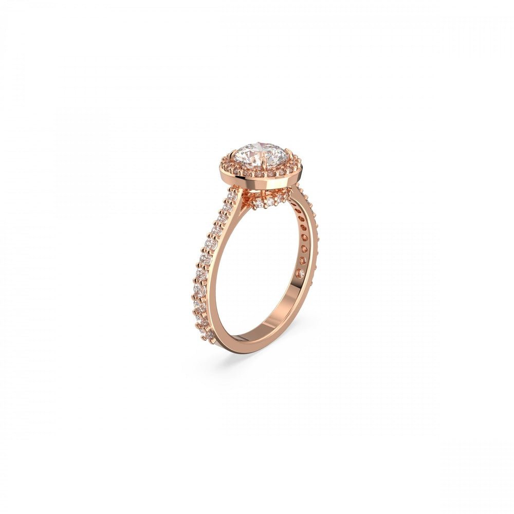 CONSTELLA ROUND CUT WHITE ROSE GOLD COCKTAIL RING