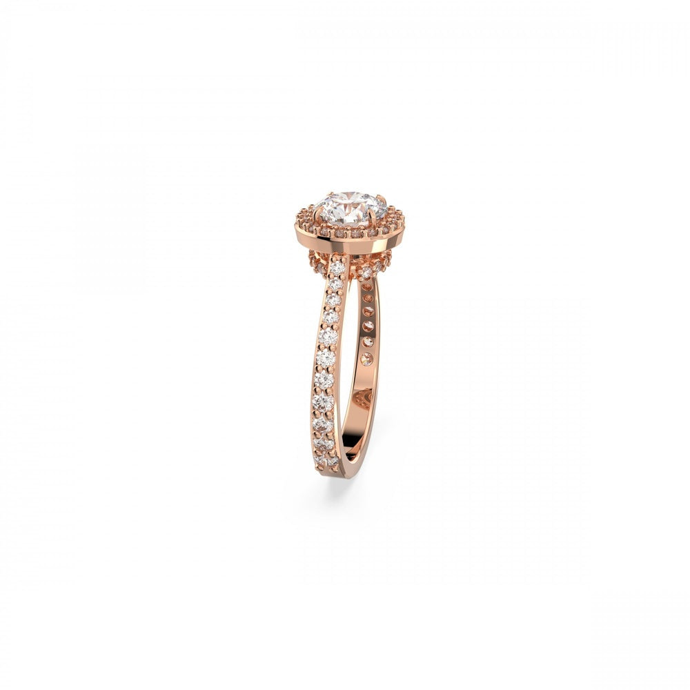 CONSTELLA ROUND CUT WHITE ROSE GOLD COCKTAIL RING