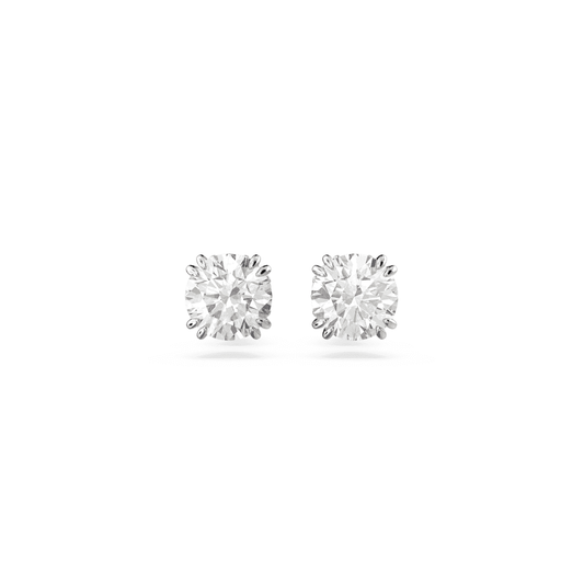CONSTELLA SILVER STUD EARRINGS WITH CLEAR CRYSTAL