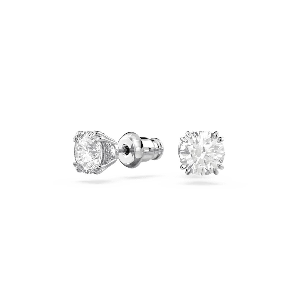 CONSTELLA SILVER STUD EARRINGS WITH CLEAR CRYSTAL
