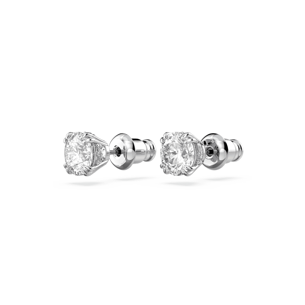 CONSTELLA SILVER STUD EARRINGS WITH CLEAR CRYSTAL
