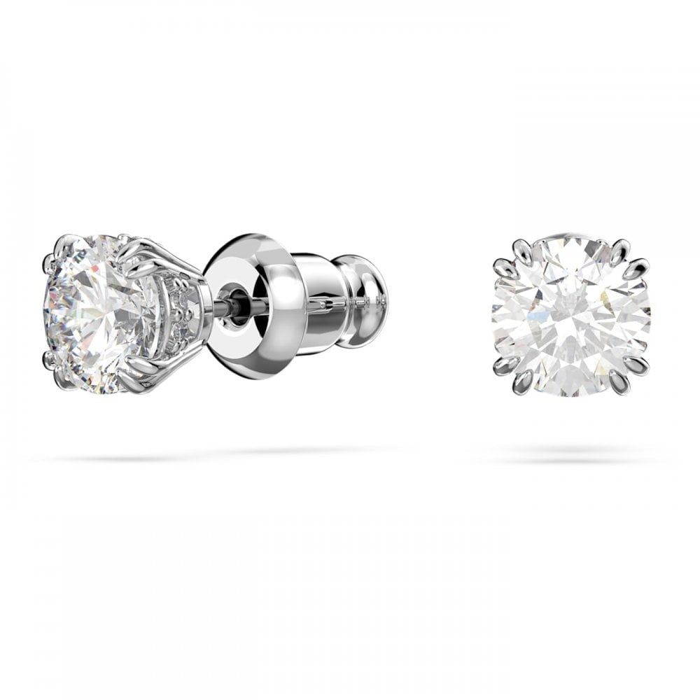 CONSTELLA WHITE ROUND CUT PENDANT AND EARRINGS SET 
