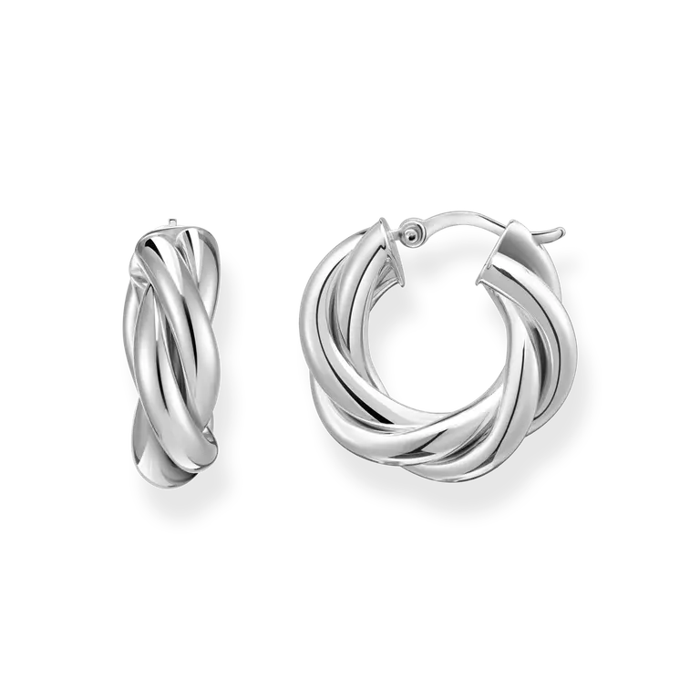 Thomas Sabo Sterling Silver Interwined Hoop Earrings