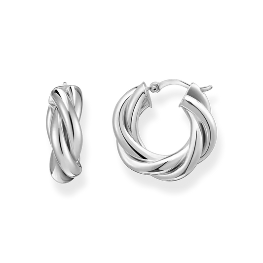 Thomas Sabo Sterling Silver Interwined Hoop Earrings