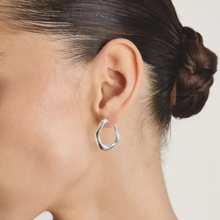 Thomas Sabo Sterling Silver Curved Hoop Earrings