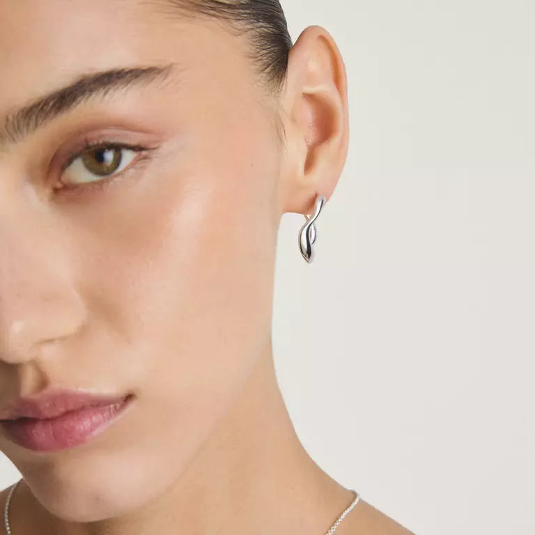Thomas Sabo Sterling Silver Curved Hoop Earrings