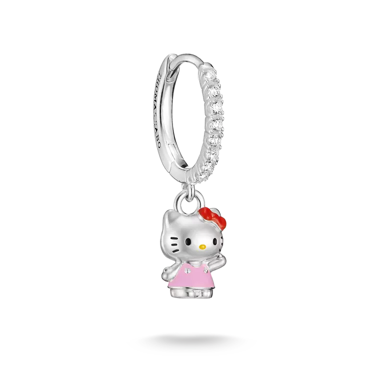 Thomas Sabo Hello Kitty Hoop Earrings with White Zirconia
